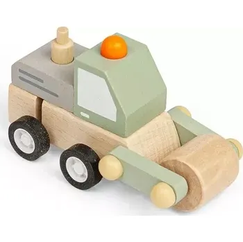 autíčko Bigjigs Toys Natahovací stavební autíčko Válec