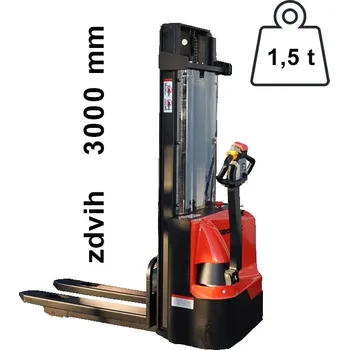 Paletový vozík Vysokozdvižný ručně vedený vozík EUROliftCZ ES15ES - ZDVIH 3000 MM