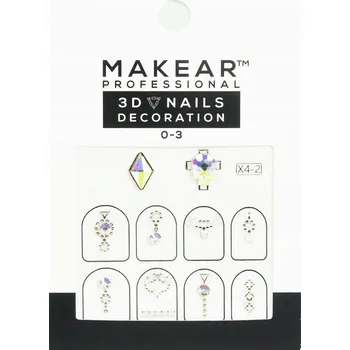 Přípravek na nehty 3D bižuterní nálepka na nehty Makear #03