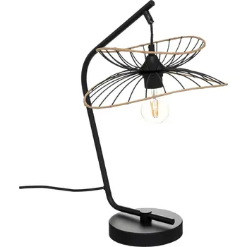 Lampička Noční lampa Alara černá kovová industriální do ložnice a obýváku Atmosphera 50 cm