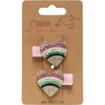 Nestandardní parfém Zestaw klipsów z serduszkami