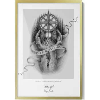 Obraz Stylový Zlatý rámeček 40x60 cm Ideální na fotografie a plakáty Vertikální nebo Horizontální