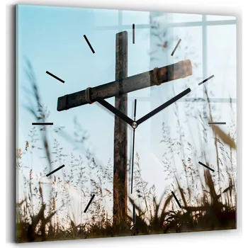 Hodiny Nástěnné hodiny SacroArte modré 30 cm