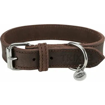 Obojek pro psa Trixie Rustic kožený obojek tmavě hnědý