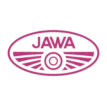 Samolepící dekorace SAMOLEPKA Jawa logo (90 - Ultra Metalic růžová) NA AUTO, NÁLEPKA, FÓLIE, POLEP, TUNING, VLASTNÍ TEXT, TISK, AUTOSAMOLEPKY.cz, POLEPY, OBRÁZEK, LOGO, SAMOLEPKY