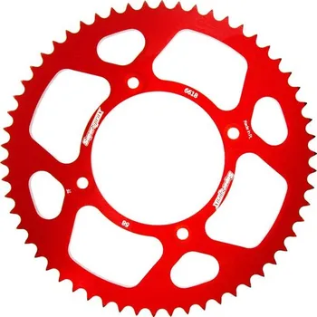 Řetězová sada pro motocykl Hliníková řetězová rozeta SUPERSPROX RAL-6618:58-RED červená 58 zubů, 420