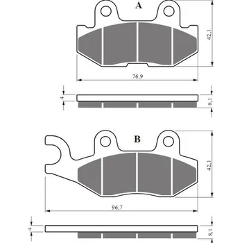 Brzda pro motocykl Brzdové destičky GOLDFREN 426 S33 STREET REAR