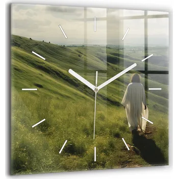 Hodiny Nástěnné hodiny SacroArte, odstíny zelené, 60 cm