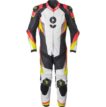 Moto kombinéza Jednodílná kožená kombinéza GMS GRC-1 ZG71000 černá-žlutá-červená 58H