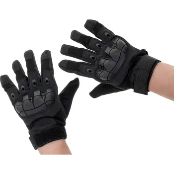 Taktické vojenské rukavice s ochranou kloubů, černé, vel. L