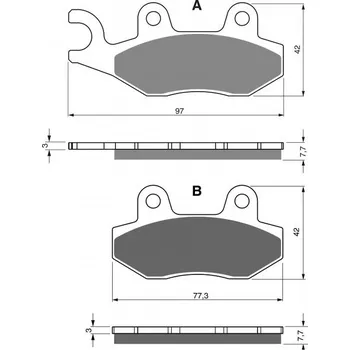 Brzda pro motocykl Brzdové destičky GOLDFREN 002 S33 STREET REAR