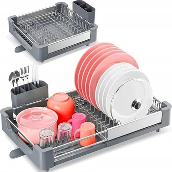 Odkapávač na nádobí Rozšiřitelný odkapávač na nádobí nad dřez, stojan