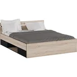 Idea nábytek Multifunkční postel 160x200 MICHIGAN dub/černá