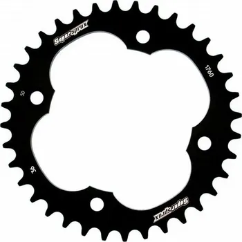 Řetězová sada pro motocykl Hliníková řetězová rozeta SUPERSPROX RAL-1760:36-BLK černý 36 zubů, 520