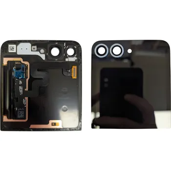 Náhradní kryt pro mobilní telefon Zadní kryt s LCD modulem a sklíčky kamer pro Galaxy Z Flip6 černý (SWAP)