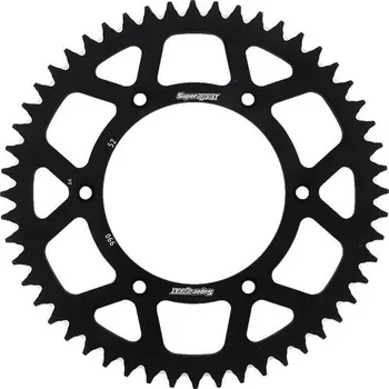 Řetězová sada pro motocykl Hliníková řetězová rozeta SUPERSPROX RAL-990:52-BLK černý 52 zubů, 520