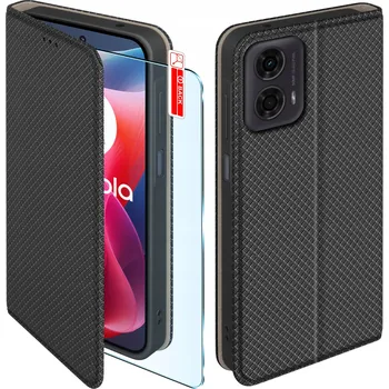 Pouzdro na mobilní telefon Flipové pouzdro KrainaGSM pro Motorola Moto G04, Moto G24 Power, černé