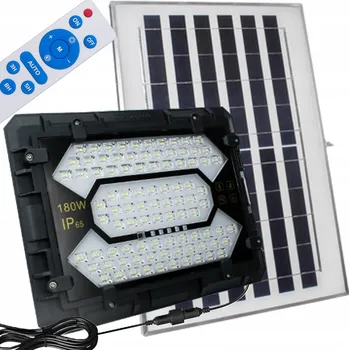 Venkovní osvětlení HALOGENOVÝ SOLÁRNÍ REFLEKTOR VODĚODOLNÁ LED LAMPA VENKOVNÍ HAMMER 02 180W