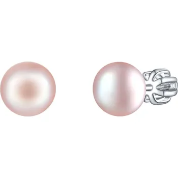 Náušnice Olivie Stříbrné 8mm náušnice PERLY PINK 7988 Ag 925; ≤1,8 g.