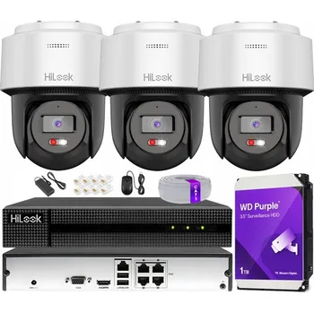 Bezpečnostní kamera Sada domácího monitoringu IP kamera 3x PTZ-N4MP-P 4MPx IR 30 m otočná