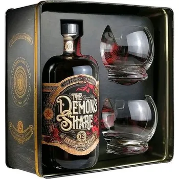 Rum The Demon's Share 12y 40% 0,7 l (dárkové balení 2 sklenice)