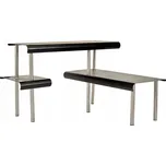 Kovová police Intesi 42 x 42 cm černá