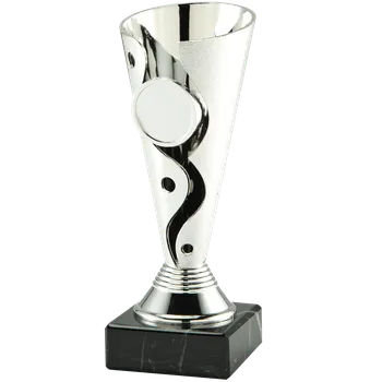 Zlatý sportovní pohár 15 - 19 cm - 17 cm, Stříbrná