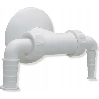 Vrták Syfon podwójny 32 mm s zpětným ventilem pro pračku a myčku / sušičku