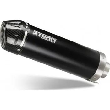 Auto-moto Výfuk kompletní 1x1 STORM GP Y.030.LXSBC Černý s uhlíkovou koncovkou