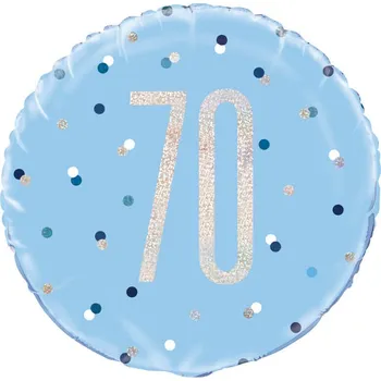 Balónek Fóliový balónek modrý k 70. narozeninám