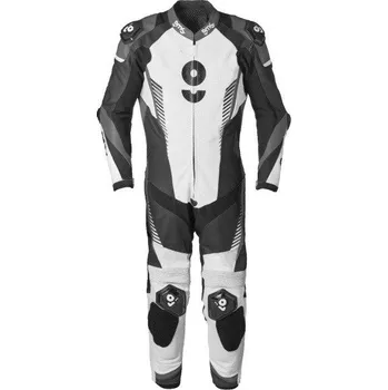 Moto kombinéza Jednodílná kožená kombinéza GMS GRC-1 ZG71000 černá-bílá-šedá 54H