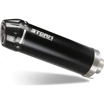 Auto-moto Výfuk kompletní 1x1 STORM GP Y.075.LXSBC Černý s uhlíkovou koncovkou