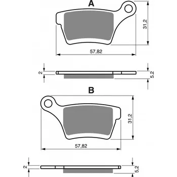 Brzda pro motocykl Brzdové destičky GOLDFREN 400 AD