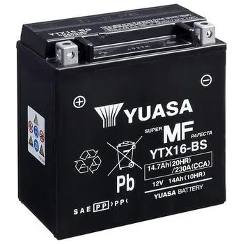Auto-moto Továrně aktivovaná motocyklová baterie YUASA YTX16