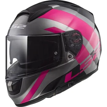 Helma na motorku LS2 FF397 VECTOR Trident Titanium Pink