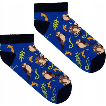Pánské ponožky KABAK Ponožky kotníkové ponožky Zamilované Vydry modré 36-41 modrá velikost 36-40