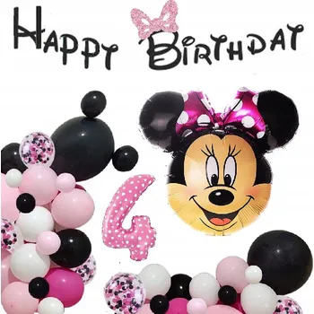 Balónek BALÓNY sada 1. narozeniny ROČEK MYŠKA MINI MINNIE
