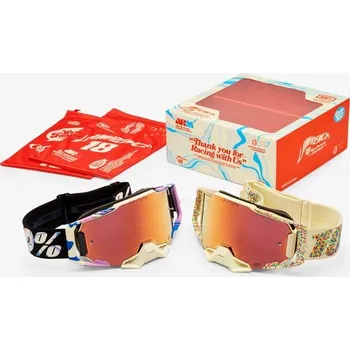 Motocyklové brýle ARM EGA 2 LE DONUT, 100% - USA (sada)