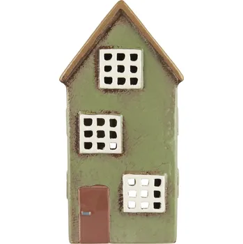 IB LAURSEN Keramický svícen domeček Nyhavn brown door