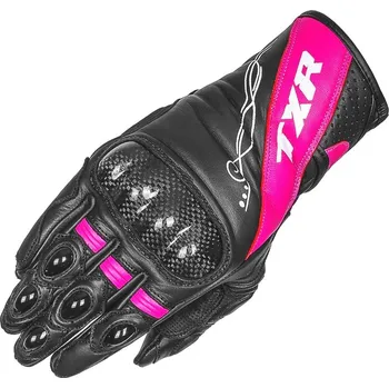 Moto rukavice Dámské rukavice na motorku TXR RS3 černo-růžové Velikost: M