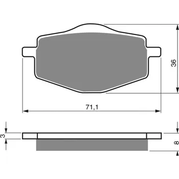 Brzda pro motocykl Brzdové destičky GOLDFREN 018 S33 STREET FRONT