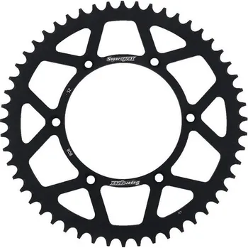 Řetězová sada pro motocykl Hliníková řetězová rozeta SUPERSPROX RAL-808:52-BLK černý 52 zubů, 520