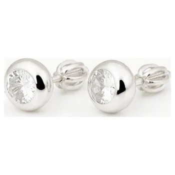 Náušnice Stříbrné náušnice pecičky se zirkony STNAU1995F