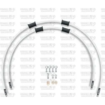 CROSSOVER Hadice přední brzdy sada Venhill POWERHOSEPLUS SUZ-6041FS-WT (2 hadice v sadě) bílé hadice, nerezové koncovky