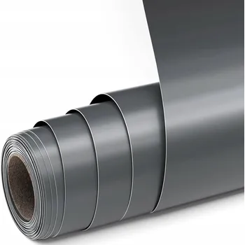 Tapeta SAMOLEPICÍ TAPETA ŠEDÁ LESKLÁ NA ZEĎ NÁBYTEK 60cm x 10m