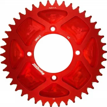 Řetězová sada pro motocykl Hliníková řetězová rozeta SUPERSPROX RAL-2802/2:42-RED červená 42 zubů, 520
