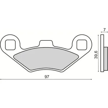 Brzdová destička Brzdové destičky RMS 225103513 sintrované