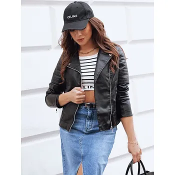 Dámská koženová bunda GLIMMERS Barva černá DSTREET DStreet černá 3273809