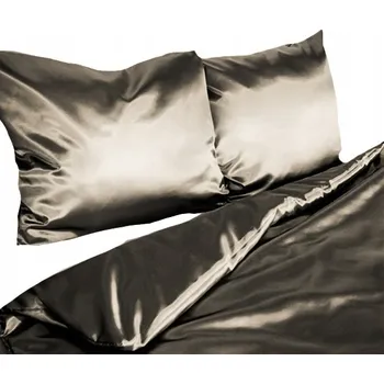 Povlečení Saténové Povlečení 140x200 Moker GRAFIT 3dílné