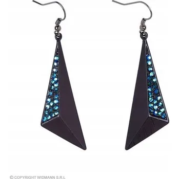 Náušnice Náušnice černé s kamínky, disco bižuterie